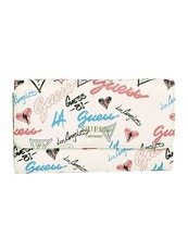 Guess Staffell SLG Flap Over Wallet White Multi