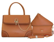 Jialiya 3 in 1 Satchel - Brown