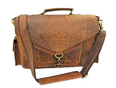 Kooptroos Geniune Leather Camera Bag - Kakiebos