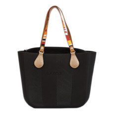 LA Rose Eva Bag - Black with Colour Strap