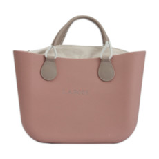 LA Rose Eva Bag - Pink and Beige