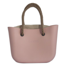 LA Rose Eva Bag - Pink with Rope Handle