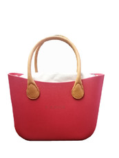 LA Rose Eva Bag - Red and Tan