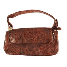 Lily & Rose Faux Snake Shoulder Bag - Toffee