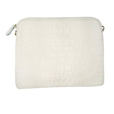 Lily & Rose Mock Croc Clutch - Cream & Gold