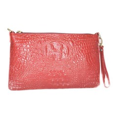 Lily & Rose Mock Croc Clutch - Red