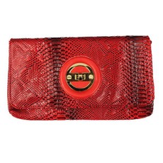 Lily & Rose Snake PU Clutch - Red