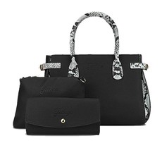 Lindie 3 in 1 Satchel - Black