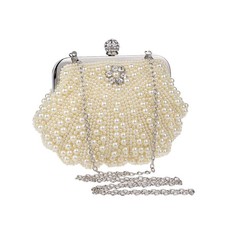 Luxury Pearl Beaded Purse Wedding Evening Party Handbag