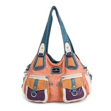 Luxury Soft Leather Shoulder Bags For Women-Pink