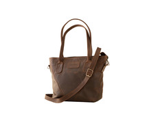 Maribu Leather Athena Bag in Choc