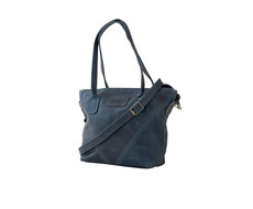 Maribu Leather Athena Bag in Navy