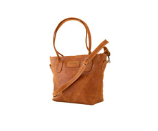 Maribu Leather Athena Bag in Tan