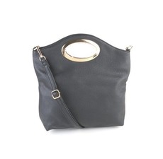 Oval Handle Bag - Black