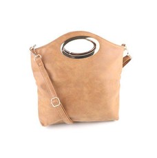 Oval Handle Bag - Tan