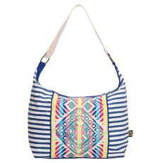 PE-Florence Royal White Ibiza Sun Ladies Shoulder Bag - Blue