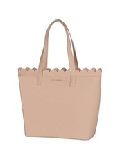 Pierre Cardin Scalloped Patent Nude Tote