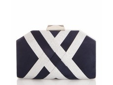 Quiz Ladies Navy Faux Suede Box Bag - ONE SIZE