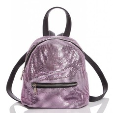 Quiz Ladies Pink Chainmail Backpack - Pale Pink