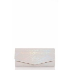 Quiz Ladies Snake Print Clutch Bag - iridescent - One Size