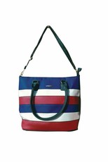 Red/White & Blue Striped Tote Bag