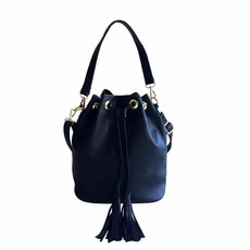 Vikson Drawstring Tassel Bucket Bag