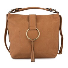 Vikson Tan Circle Trim Hobo