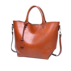 Women's Top Handle Satchel Handbag - Brown