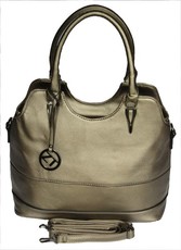 Z.E.T.A PU Leather Tote Bag - Bronze