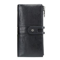 Contact's Leather Long Zipper Ladies Clutch Wallet Cellphone Holder