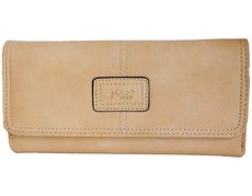 Fino Trifold Soft PU Leather Purse - Beige