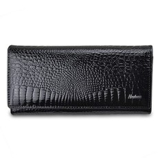 HH Alligator Genuine Leather Ladies Long Clutch Wallet