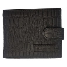 Bossi Croc Executive Billfold Wallet - Black