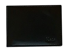 Kats Genuine Leather Bifold Horizontal Wallet - Black