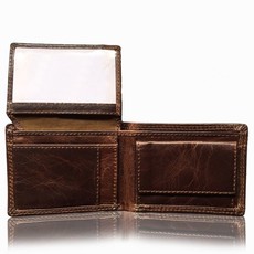 Men's Slimline Small Billfold Leather Wallet by Bag Addict