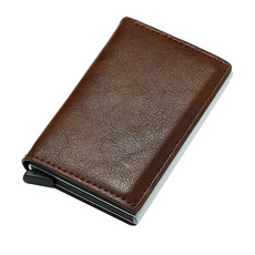 SIXTEEN10 Credit Card Pop Up Wallet - Dark Brown