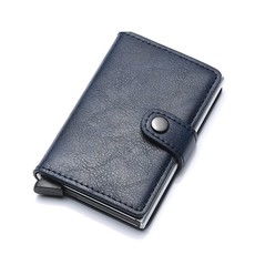 SIXTEEN10 Credit Card Pop Up Wallet with Clip - Blue