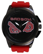 Bad Boy Fire Analogue Watch - Red and Gun