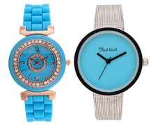 Bad Girl Women's Crush & Lunar Analogue Watch Set - Blue