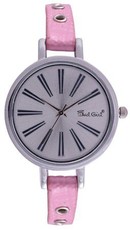 Bad Girl Women's Gossip Analogue Watch - Silver and Pink