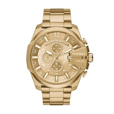 Diesel Mens Megachief Watch in Pale Gold DZ4360 (Parallel import)