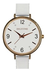 Digitime Ladies Socialite Analogue Watch - Rosegold/White