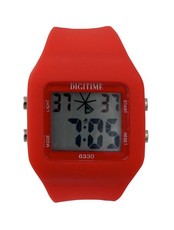 Digitime Women's LCD Square Watch - Red