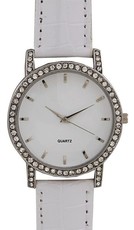 Digitime Women's Plush Analogue Watch - White