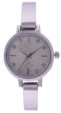 Digitime Women's Tapestry Analogue Watch - Silver