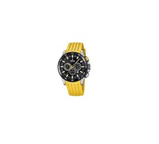 Festina Men's Chrono Bike Analogue Wrist Watch with Rubber Strap - Yellow/Black