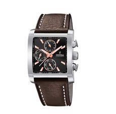 Festina Men's Timeless Chronograph Analogue Wrist Watch - Brown