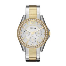 Fossil Ladies Riley Gold & Silver-Tone Stainless Steel Watch - ES3204