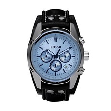 Fossil Men's Coachman Blue Leather Quartz Watch CH2564 (Parallel Import)