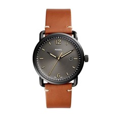 Fossil Men's Commuter Brown Leather Strap Watch - FS5276